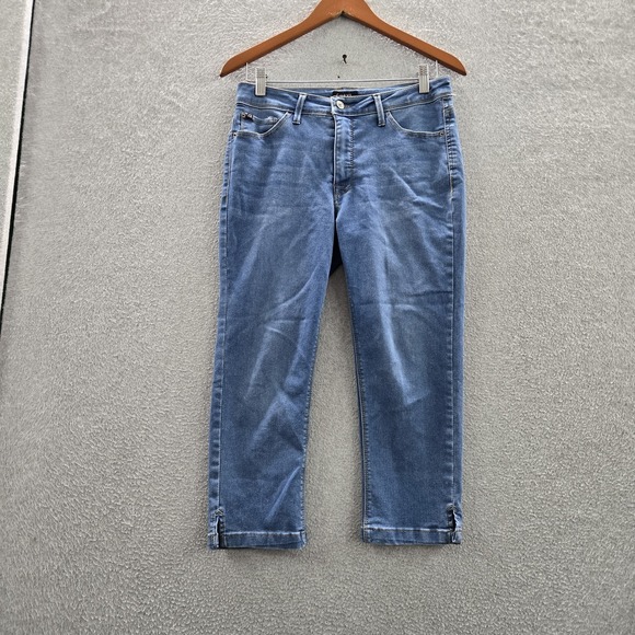 Curve Appeal Denim - Curve Appeal Women Jeans 8 Blue Denim Capri Mid Rise Medium Wash 20" Inseam